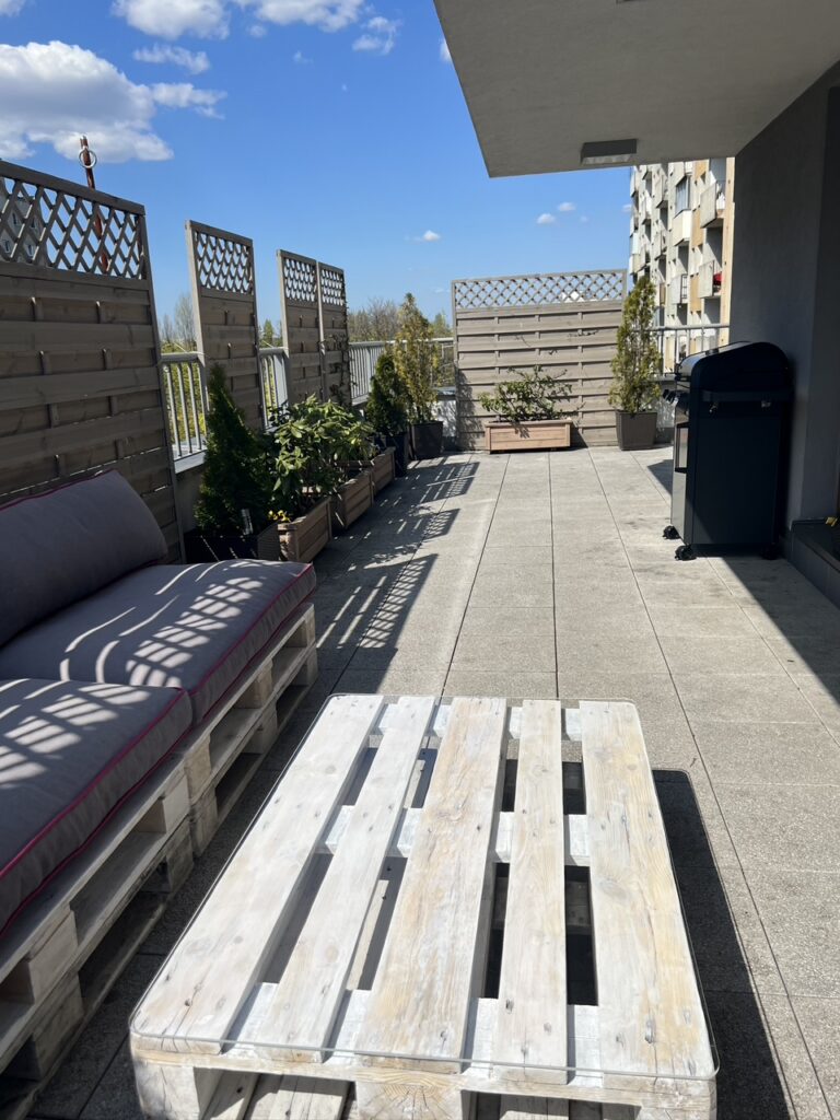 Prywatny taras 55 m² – Apartament Księcia Janusza Warszawa Wola